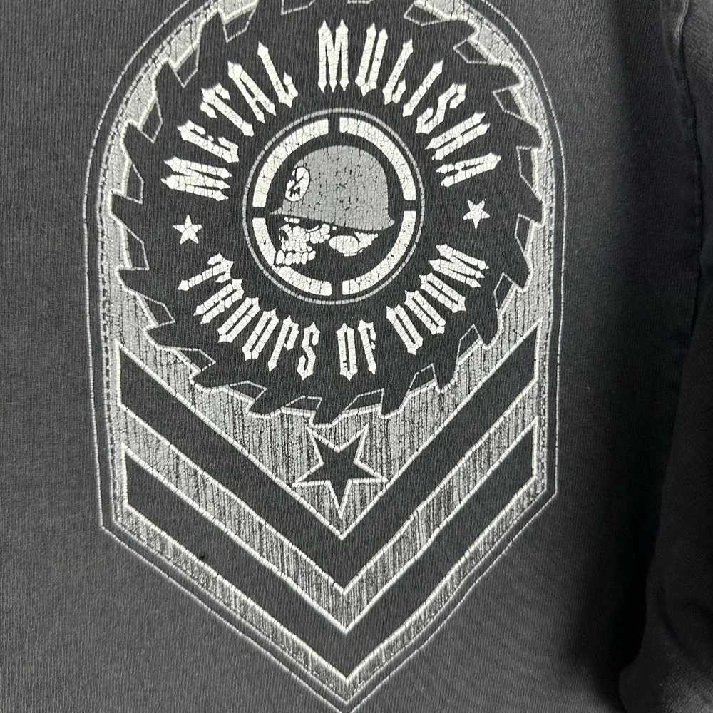 Y2K Metal Mulisha T Shirt Faded Black Large Worn Goth Emo - Picture 16 of 16
